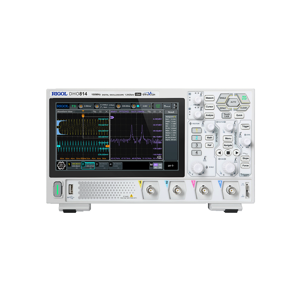 DHO814数字示波器 RIGOL普源精电100MHz 12bit高分辨